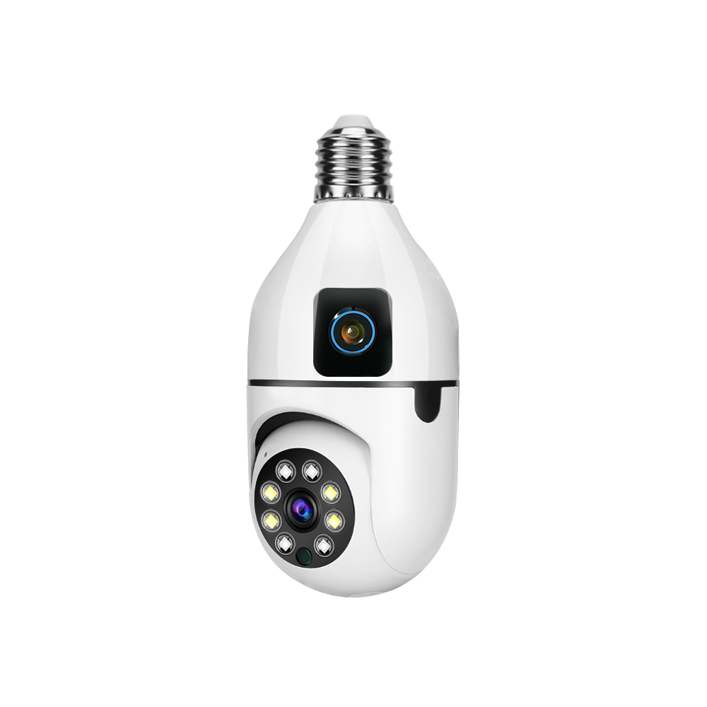 DL06 Dual Lens Wireless Light Bulb Camera 360 Degree PTZ Bulb
