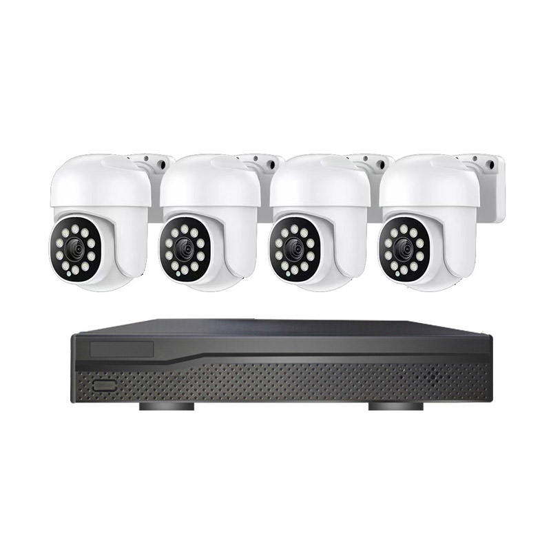 4CH/8CH POE PTZ IP CCTV Camera Kits Outdoor Security NVR System