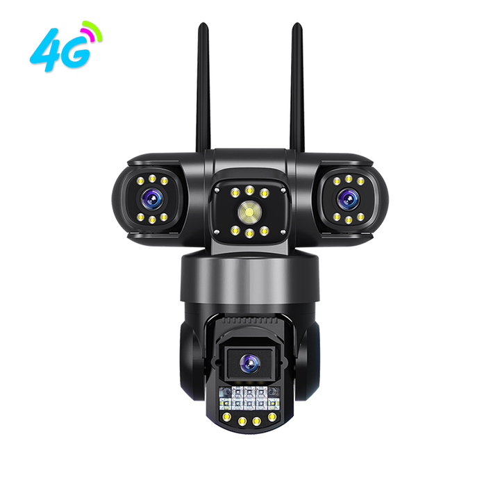 New V380 3 Lens Outdoor Security 3 Screens Wireless PTZ Camera